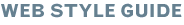 WEB STYLE GUIDE